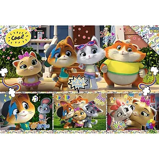 Puzzle 100 elementów Zgrana ekipa przyjaciół 44 Koty