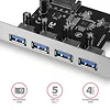 PCEU-430VL Kontroler PCIe 4x port USB 3.2 GEN 1, UASP