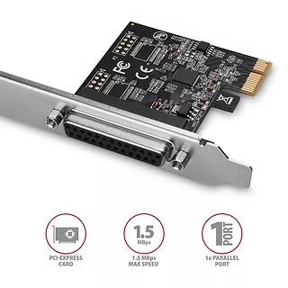 PCEA-P1N Kontroler PCIe 1x port równoległy LPT, w zestawie SP & LP