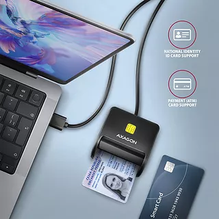 CRE-SM3N Czytnik kart identyfikacyjnych USB, 1,3m kabel