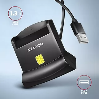 CRE-SM4N Czytnik kart identyfikacyjnych USB, 1,3m kabel