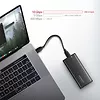 EEM2-SB2 Obudowa zewnętrzna aluminiowa bezśrubowa USB-C 3.2 Gen 2 - M.2 NVMe / SATA SSD 30-80mm ALU pudełko czarne + USB-A - USB-C redukcja