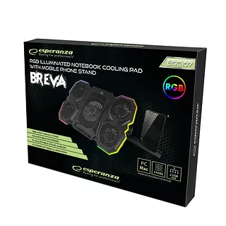 Podstawka chłodząca gaming LED RGB Breva