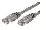 Kabel Patchcord miedziany kat.5e RJ45 UTP 1m. szary  - paczka 10 sztuk