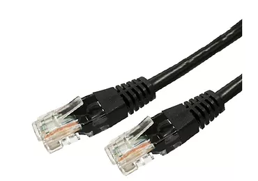 Kabel Patchcord miedziany kat.6a RJ45 UTP 1m czarny - paczka 10 sztuk