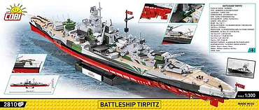 Klocki Historical Collection Battleship Tirpitz 2810 elementów