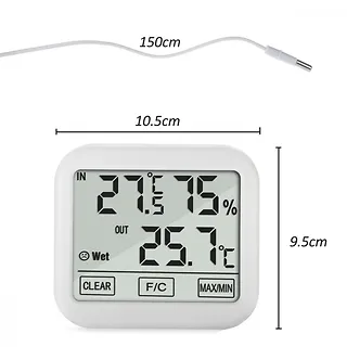 Stacja pogody z sondą zewnętrzną 1.5 m GreenBlue GB381