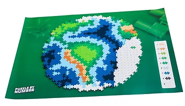 Klocki Plus-Plus Puzzle po numerach - ziemia 800 elementów