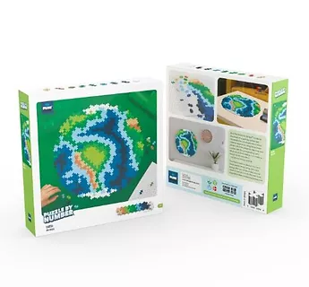Klocki Plus-Plus Puzzle po numerach - ziemia 800 elementów