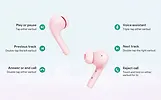 Słuchawki Bluetooth 5.0 | 3D SurroundSound | Move Compact II | wodoodporne IPX6 | 30hEP-T21S Pink True Wireless