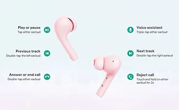 Słuchawki Bluetooth 5.0 | 3D SurroundSound | Move Compact II | wodoodporne IPX6 | 30hEP-T21S Pink True Wireless