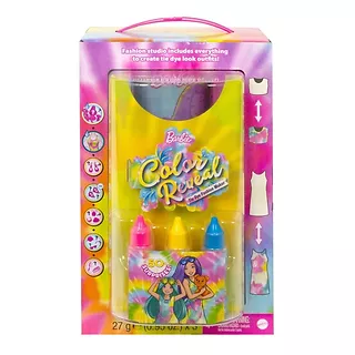 Lalka Barbie Color Reveal Neon Tie-Dye Duży zestaw