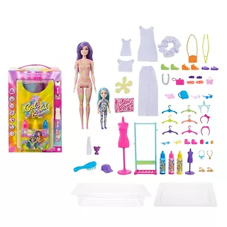 Lalka Barbie Color Reveal Neon Tie-Dye Duży zestaw