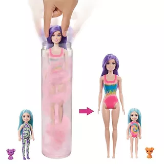 Lalka Barbie Color Reveal Neon Tie-Dye Duży zestaw