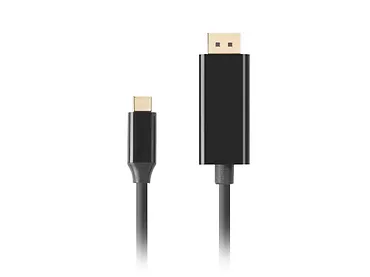 Kabel USB-C(M)->Displayport(M) 0.5M 4K 60HZ czarny