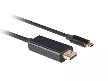 Kabel USB-C(M)->Displayport(M) 0.5M 4K 60HZ czarny