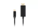 Kabel USB-C(M)->Displayport(M) 1M 4K 60HZ czarny