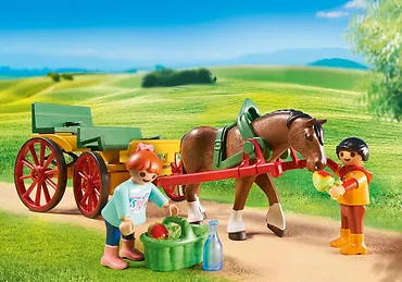 Zestaw z figurkami Country 6932 Bryczka konna