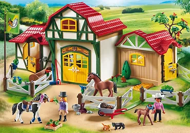 Zestaw z figurkami Country 6926 Duża stadnina koni