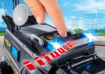 Zestaw z figurkami City Action 9360 Pojazd jednostki specjalnej ze światłem i dźwiękiem
