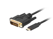 Kabel USB-C(M)->DVI-D(24+1)(M) 1.8M czarny