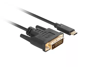 Kabel USB-C(M)->DVI-D(24+1)(M) 1.8M czarny