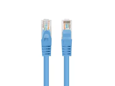 Patchcord kat.6 UTP 0.25M 10-pack fluke passed niebieski