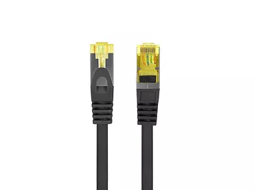 Patchcord kat.6a S/FTP LSZH CU 1m fluke passed czarny