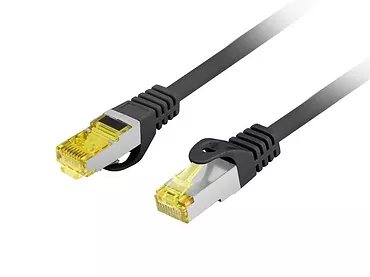 Patchcord kat.6a S/FTP LSZH CU 0.5m fluke passed czarny