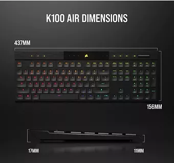 Klawiatura K100 RGB Air Wireless Ultra Thin Cherry MX