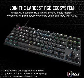 Klawiatura przewodowa K60 Pro TKL RGB Black
