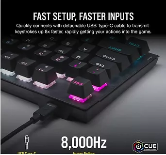 Klawiatura przewodowa K60 Pro TKL RGB Black