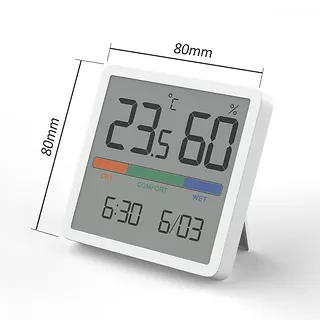 Termometr / higormetr stacja pogody z funkcją zegara i daty GB380