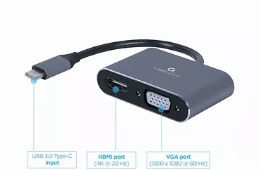 Adapter USB-C to HDMI VGA