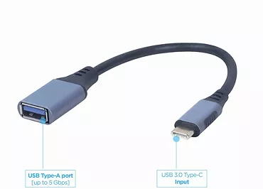 Adapter OTG USB-C to USB-AM