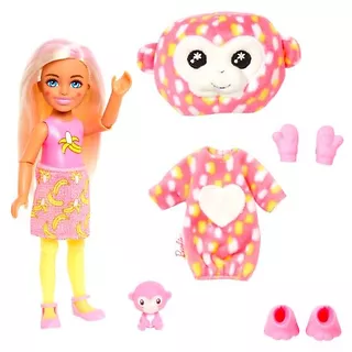 Lalka Barbie Cutie Reveal Chelsea, Małpka