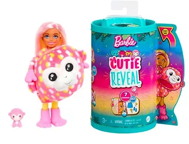 Lalka Barbie Cutie Reveal Chelsea, Małpka