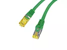 Patchcord kat.6a S/FTP LSZH CU 0.25m zielony fluke