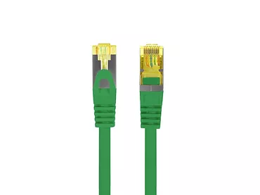 Patchcord kat.6a S/FTP LSZH CU 0.25m zielony fluke