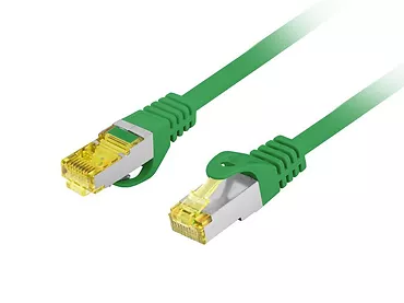 Patchcord kat.6a S/FTP LSZH CU 0.25m zielony fluke