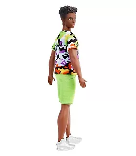 Lalka Barbie Ken Fashionistas z czarnymi kręconymi włosami