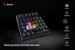 Klawiatura mechaniczna Rampage Outemu Brown, anti-ghosting, RGB