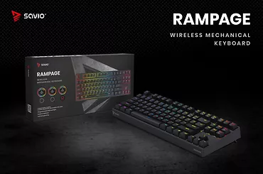 Klawiatura mechaniczna Rampage Outemu Brown, anti-ghosting, RGB