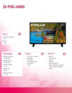 Telewizor LED 32 cale 32-FHG-4060