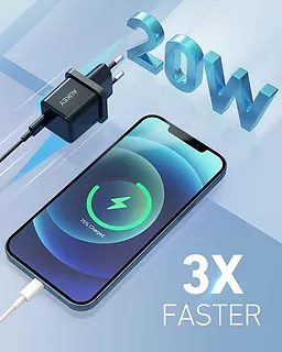 PA-F5 OEM Black Mini ładowarka sieciowa 1xUSB-C 20W PD Power Delivery