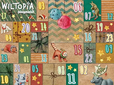 Zestaw figurek Wiltopia 71006 Kalendarz adwentowy DIY Podróż po świecie zwierząt