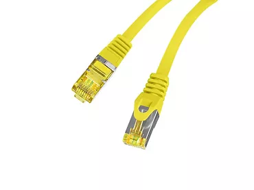 Patchcord kat.6a S/FTP LSZH CU 0.25m żółty fluke