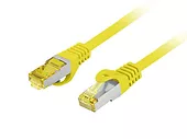 Patchcord kat.6a S/FTP LSZH CU 0.25m żółty fluke