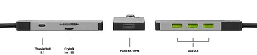 Hub adapter USB-C Connect 3xUSB 3.1 HDMI 4K 60Hz USB-C PD 85W