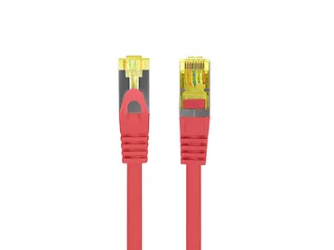 Patchcord kat.6a S/FTP LSZH CU 1m czerwony fluke